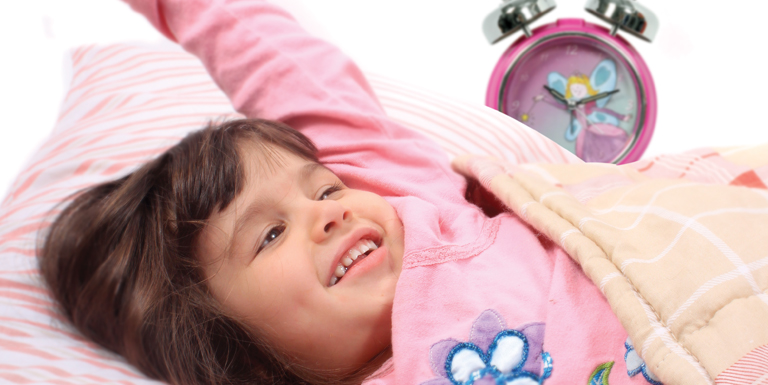 girl-with-personalised-alarm-clock Personalised Children's Alarm Clocks